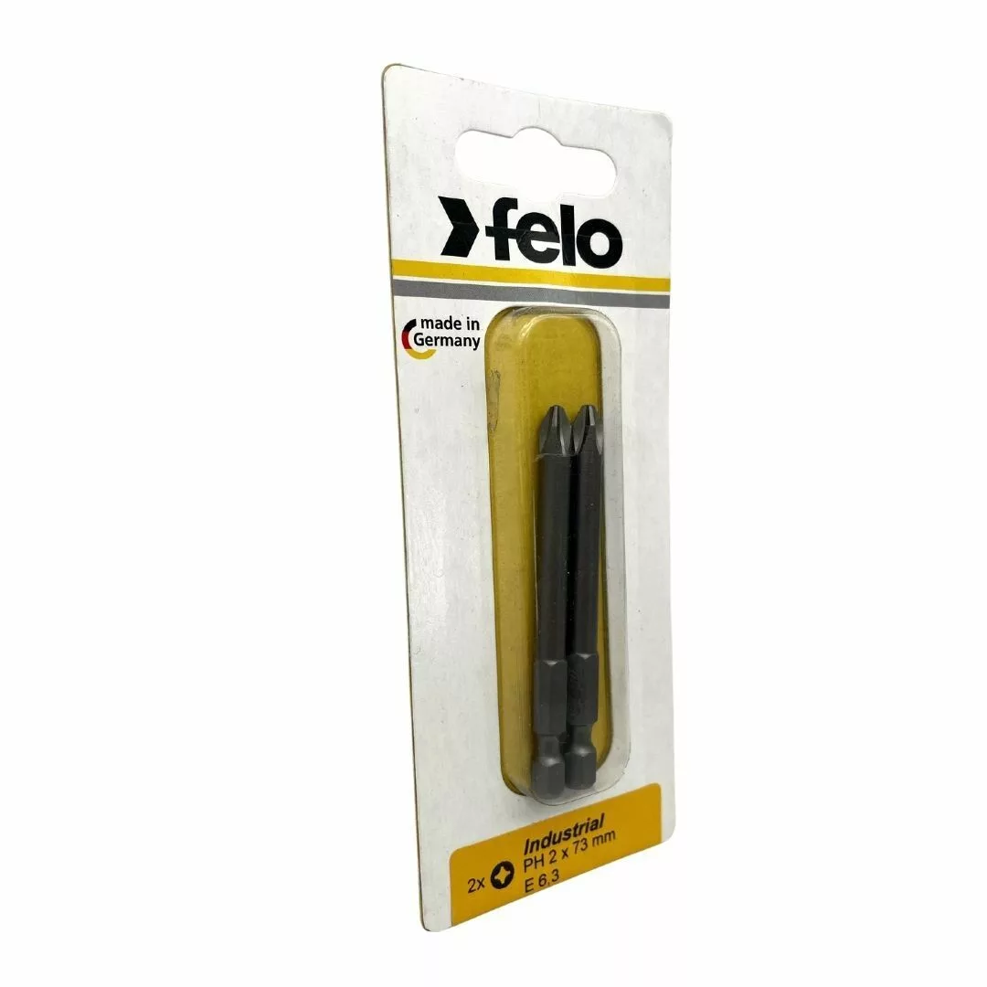 Бита крестовая серия Industrial E6,3 PH 2X73, 2 шт в блистере FELO 03202736