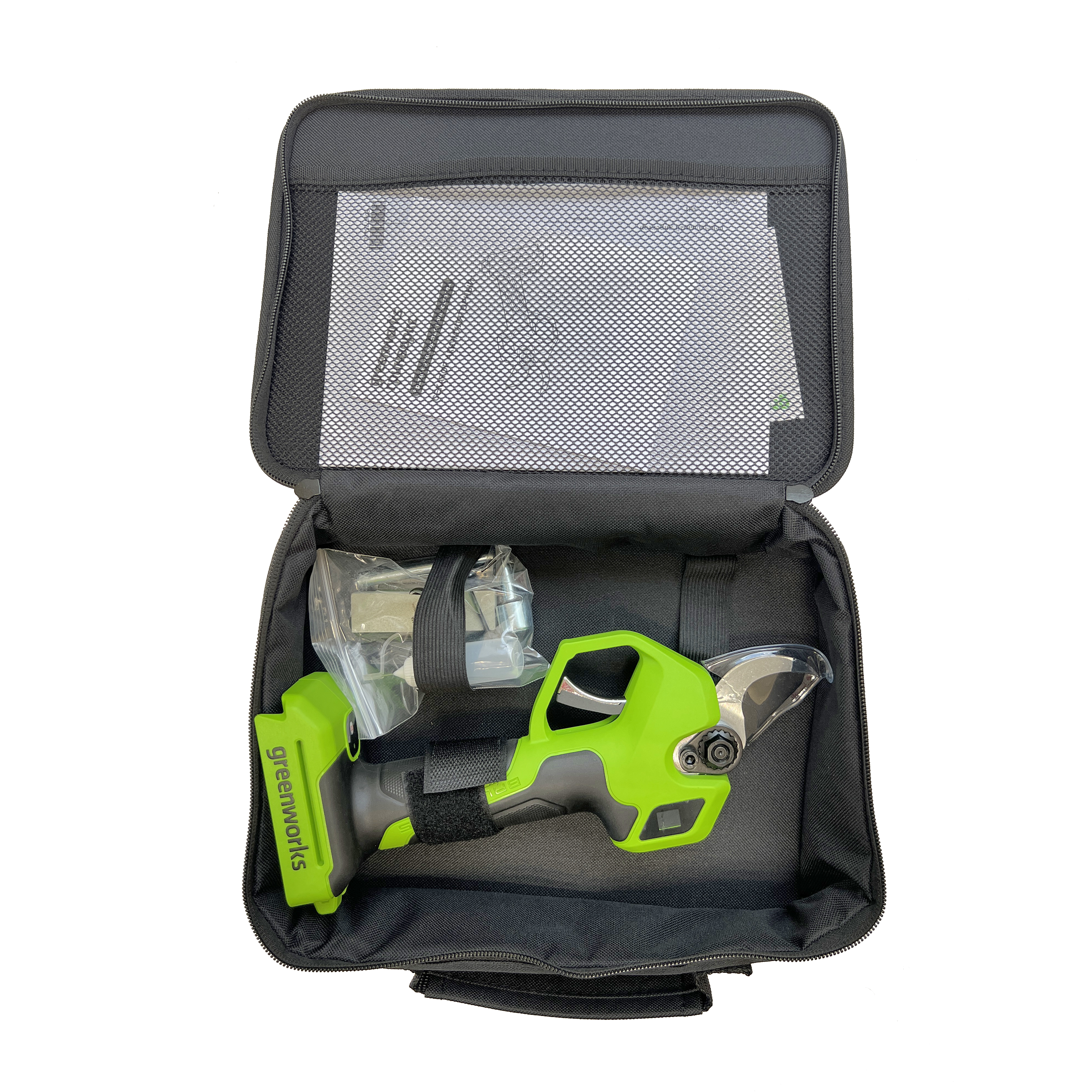 Секатор 32 мм аккумуляторный Greenworks 24V PR24320, бесщеточный, без АКБ и ЗУ