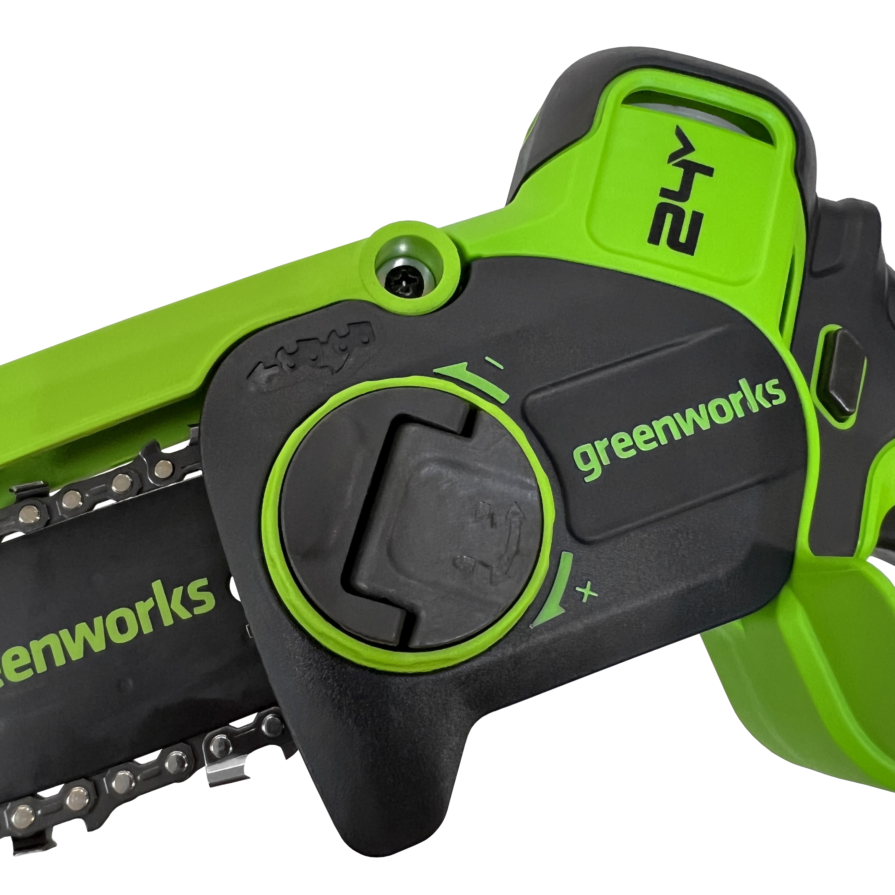 Мини-пила аккумуляторная цепная Greenworks 10 см 24V CS2410A с автоматической смазкой цепи, бесщёточная, без АКБ и ЗУ