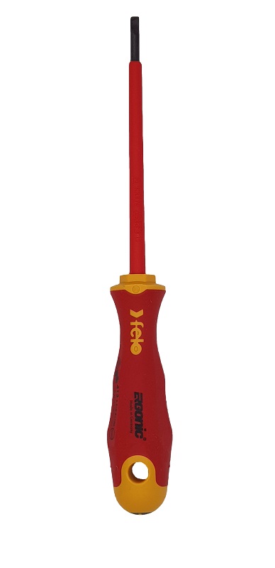 Отвёртка ERGONIC диэлектр., серия 413, SL 3,5х0,8х100 FELO 413 038 90