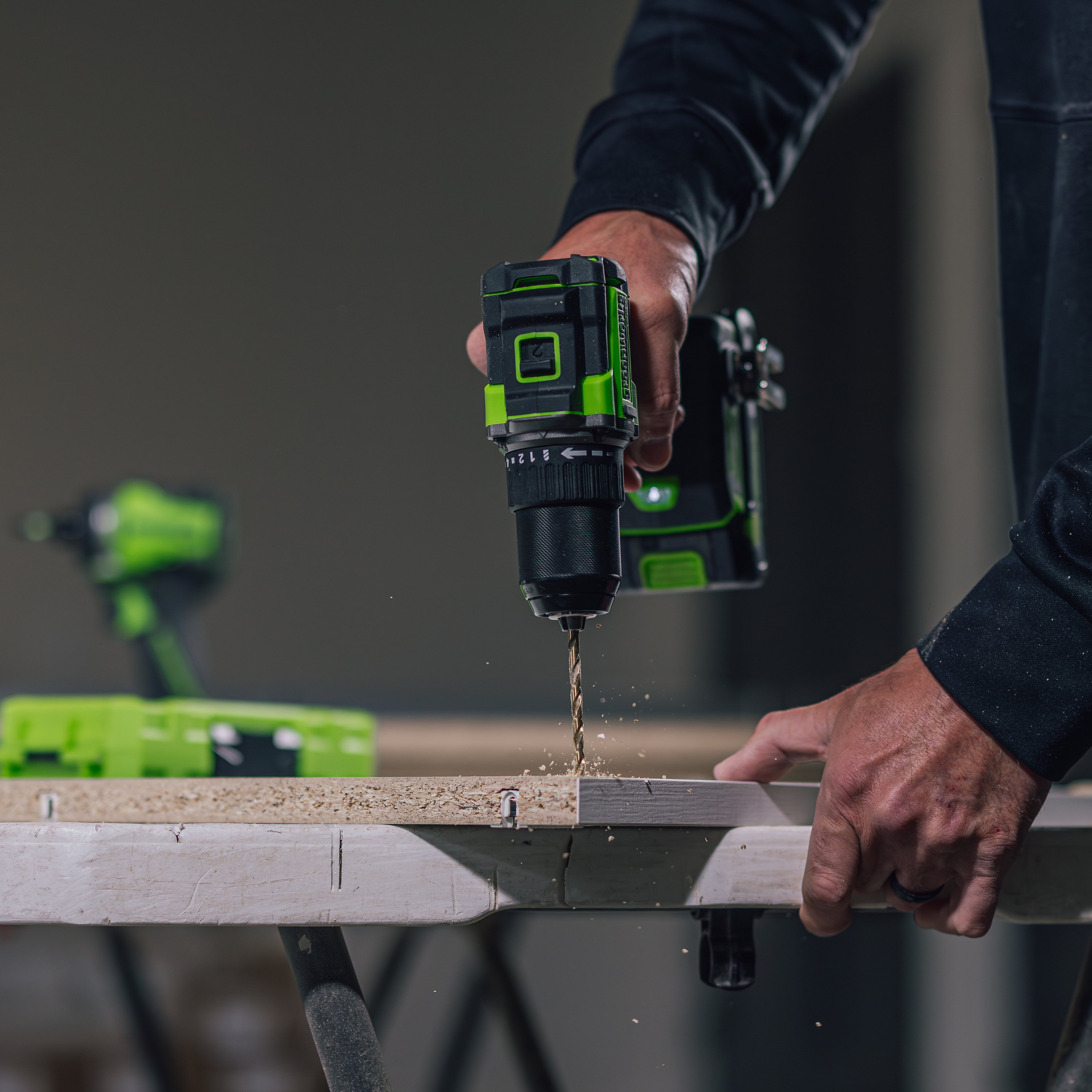 Дрель-шуруповёрт ударная 30/60 Нм аккумуляторная Greenworks 24V HD560, бесщёточная, без АКБ и ЗУ