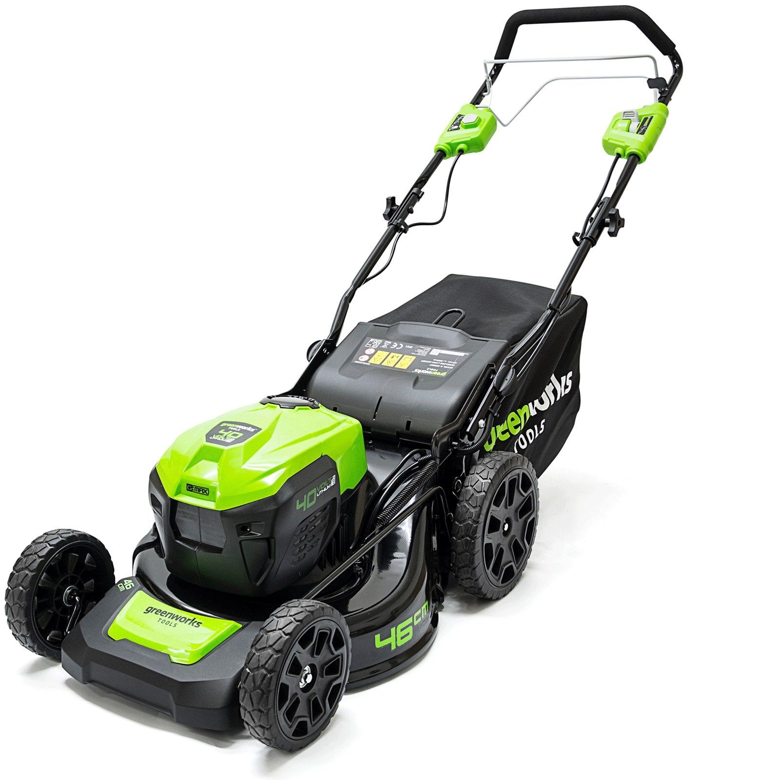 Газонокосилка аккумуляторная самоходная Greenworks 46 см 40V GD40LM46SPK5, бесщёточная, с АКБ на 5 А*ч и ЗУ