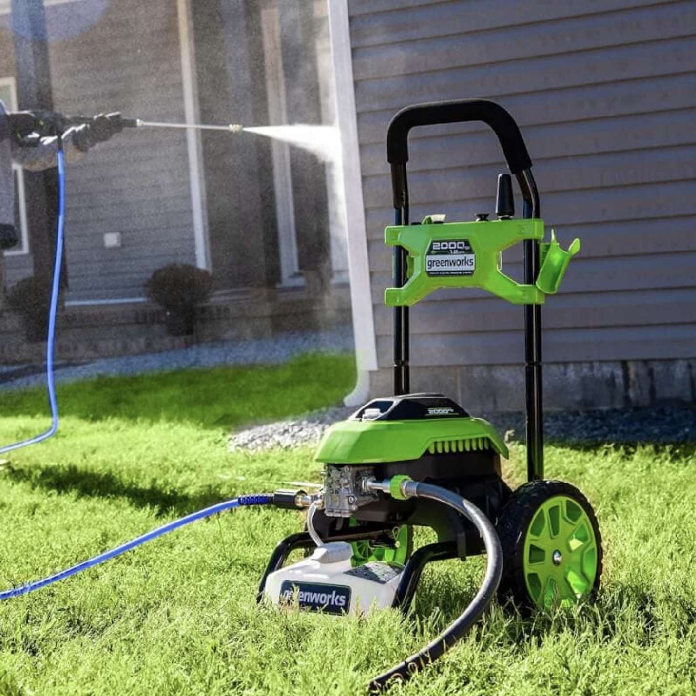 Мойка высокого давления 140 бар 1800 Вт электрическая Greenworks GHP2000 5105507