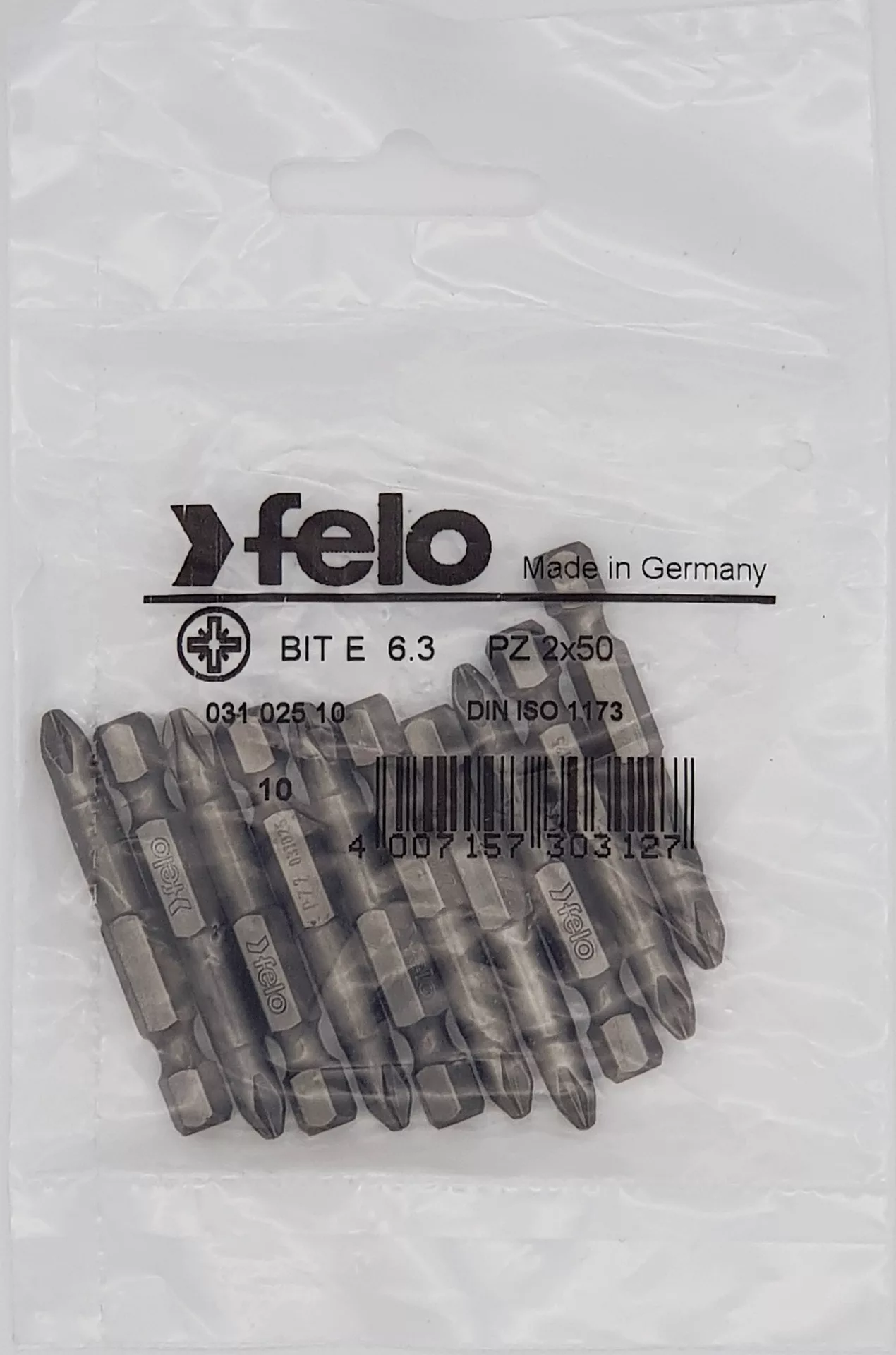 Бит Е 6,3, PZ2х50, серия 031 FELO 031 025 10