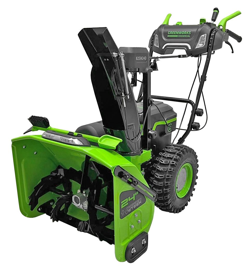 Снегоуборщик аккумуляторный самоходный 61 см Greenworks 82V Commercial GD82ST56 2602807, бесщёточный, с тремя АКБ на 8 А*ч и двойным ЗУ