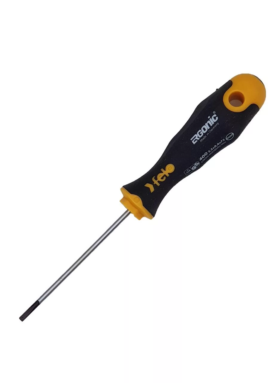 Отвёртка серия 400 Ergonic, SL2,5х0,4х75 FELO 400 022 10