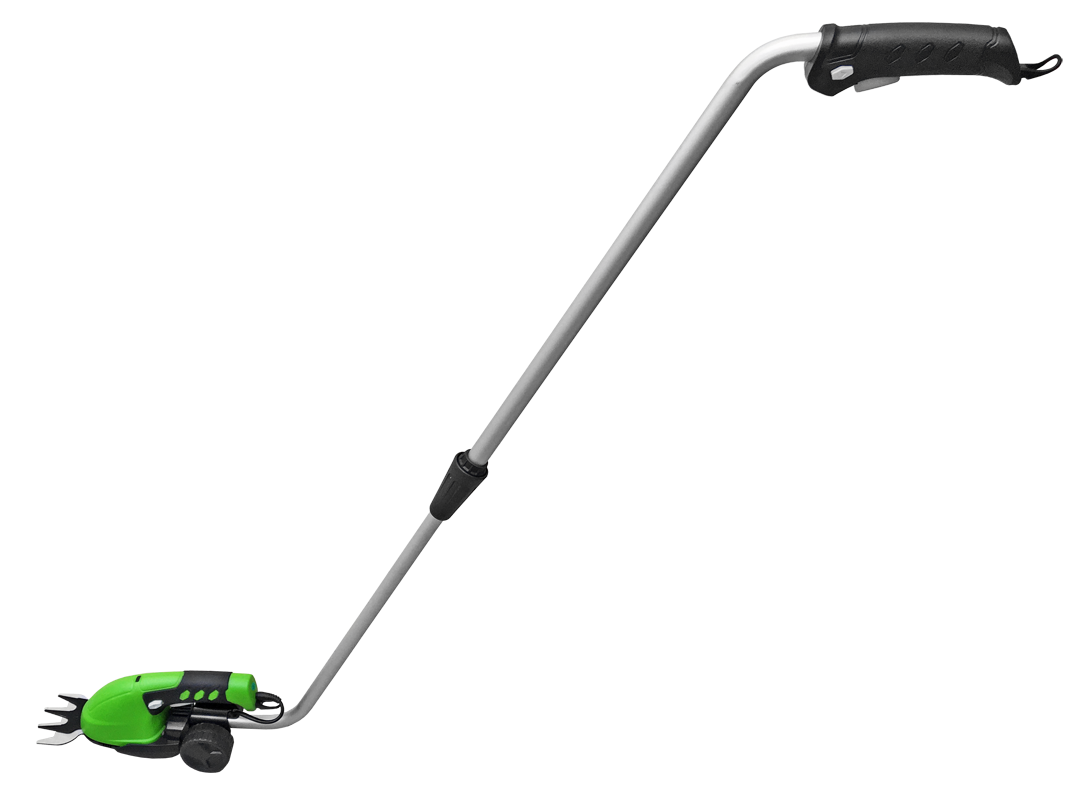 Садовые ножницы-кусторез аккумуляторные Greenworks 3,6V со встроенным аккумулятором на 2 A*ч с ручкой-удлинителем