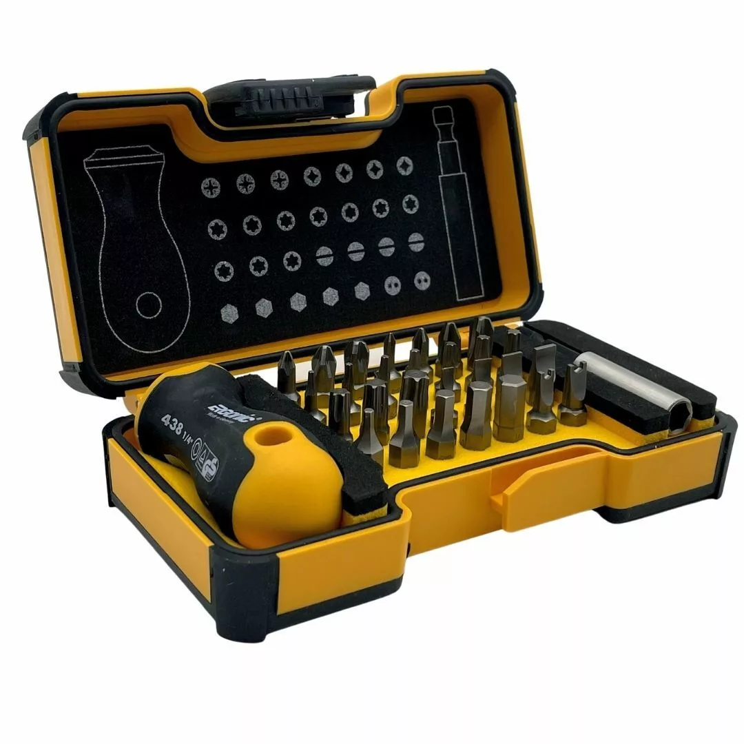 Felo Набор бит SL/PZ/PH/HEX/Tx с рукояткой ERGONIC  и битодержателем в кейсе, 30 шт 02073006