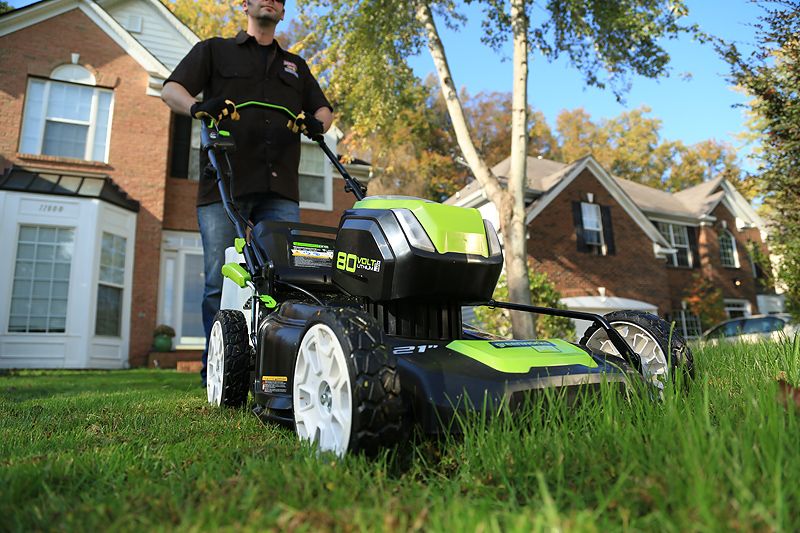 Газонокосилка самоходная аккумуляторная Greenworks 46 см 80V GD80LM46SP,  бeсщёточная, без АКБ и ЗУ