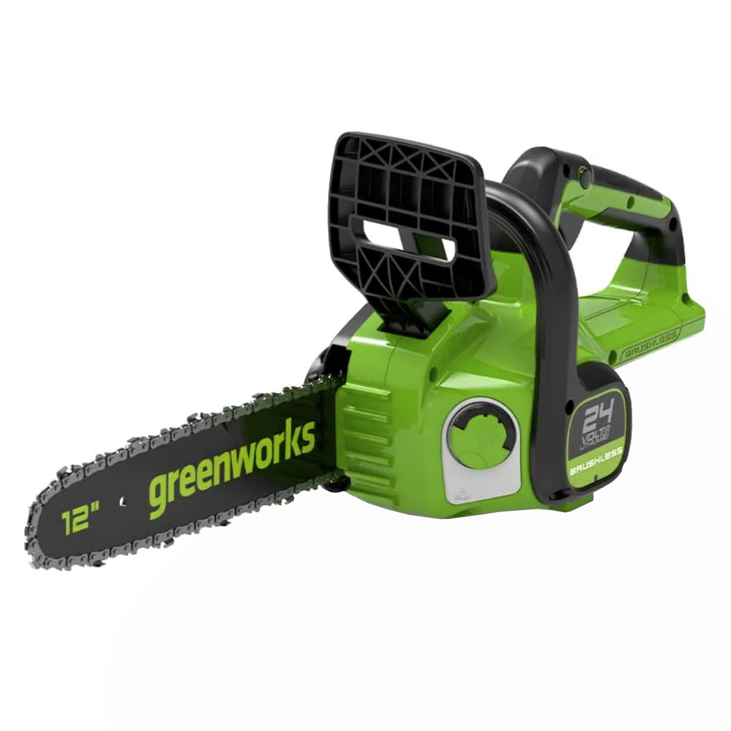Пила аккумуляторная цепная Greenworks 30 см 24V GD24CS30, бесщеточная, без АКБ и ЗУ