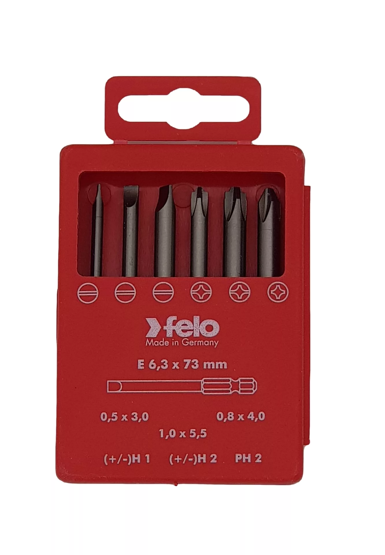 Felo Набор бит SL/H (+/-) Industrial  73 мм в кейсе, 6 шт 03292716