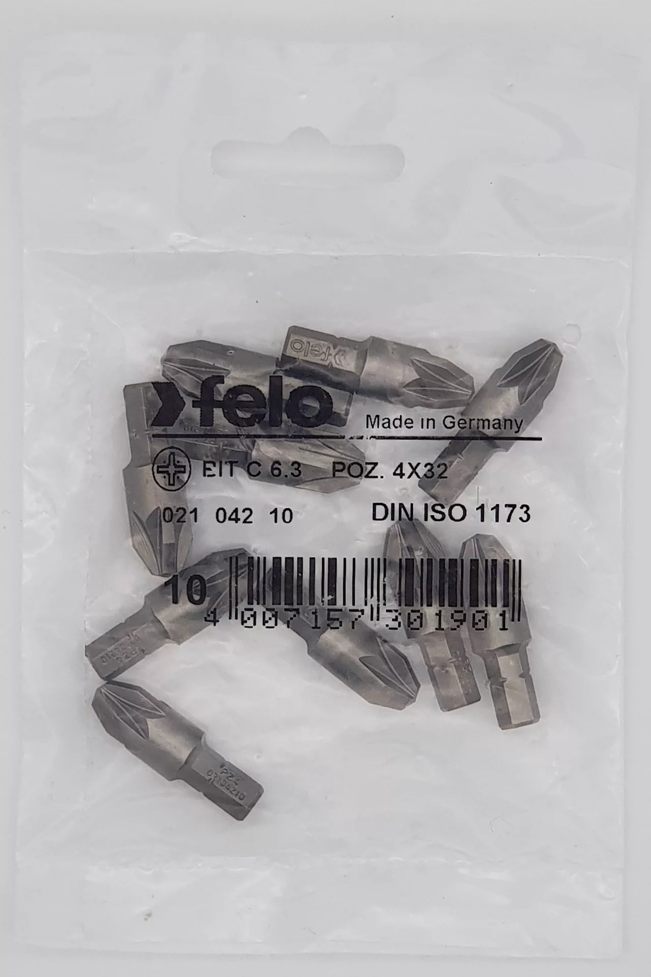 Бит 1/4", PZ4х32, серия 021 С6,3 FELO 021 042 10