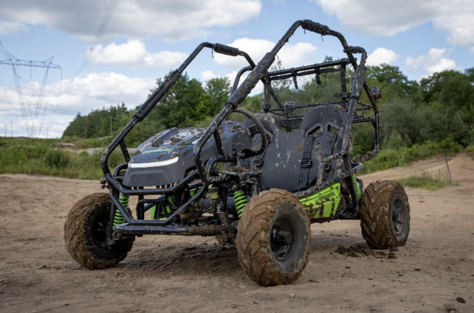 Двухместный подростковый багги аккумуляторный Greenworks 82V GK52400