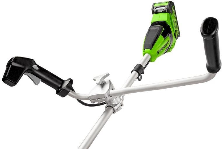 Триммер с велосипедными ручками аккумуляторный Greenworks 40 см 40V GD40BCB 2105707, бесщёточный, без АКБ и ЗУ