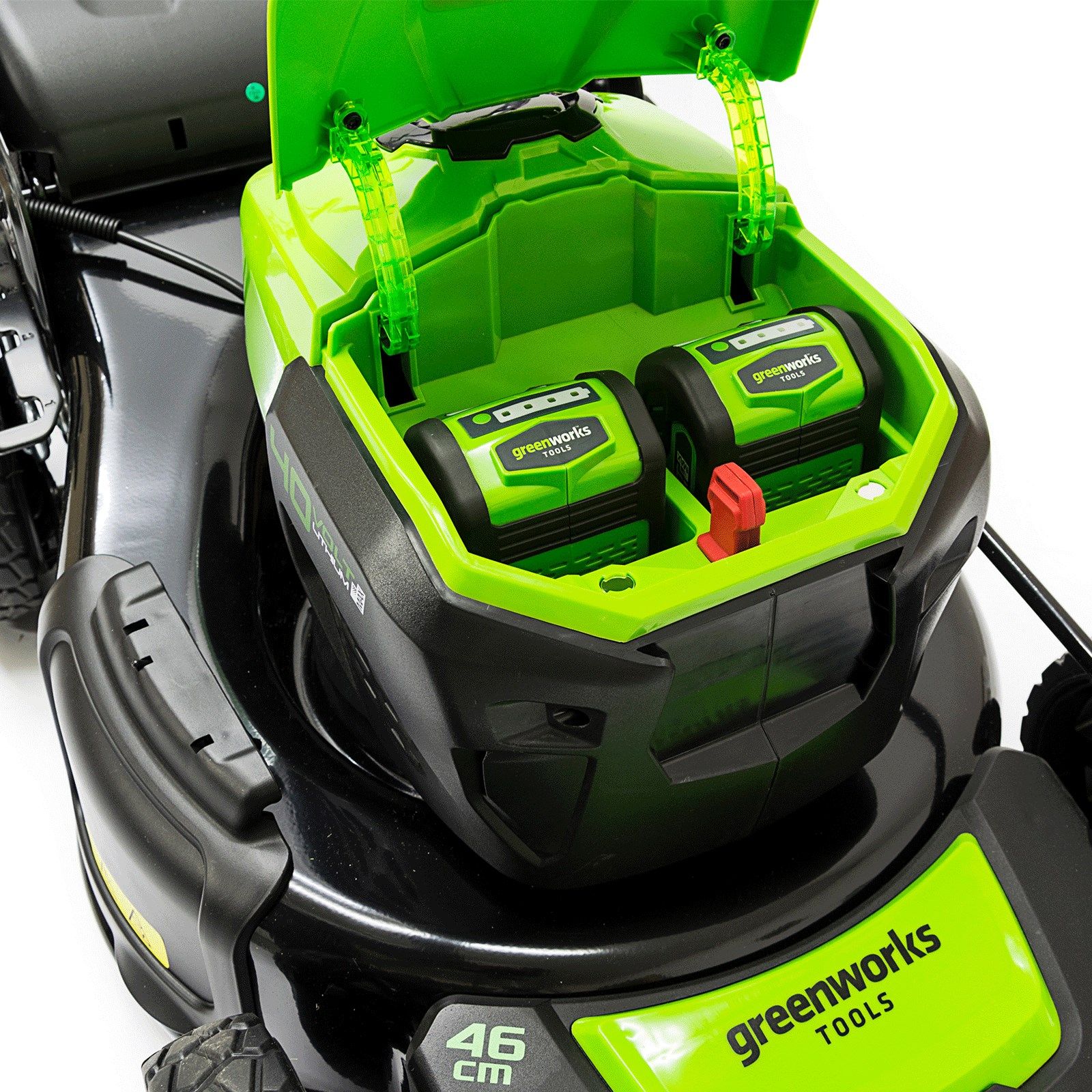 Газонокосилка аккумуляторная самоходная Greenworks 46 см 40V GD40LM46SP, бесщёточная, без АКБ и ЗУ