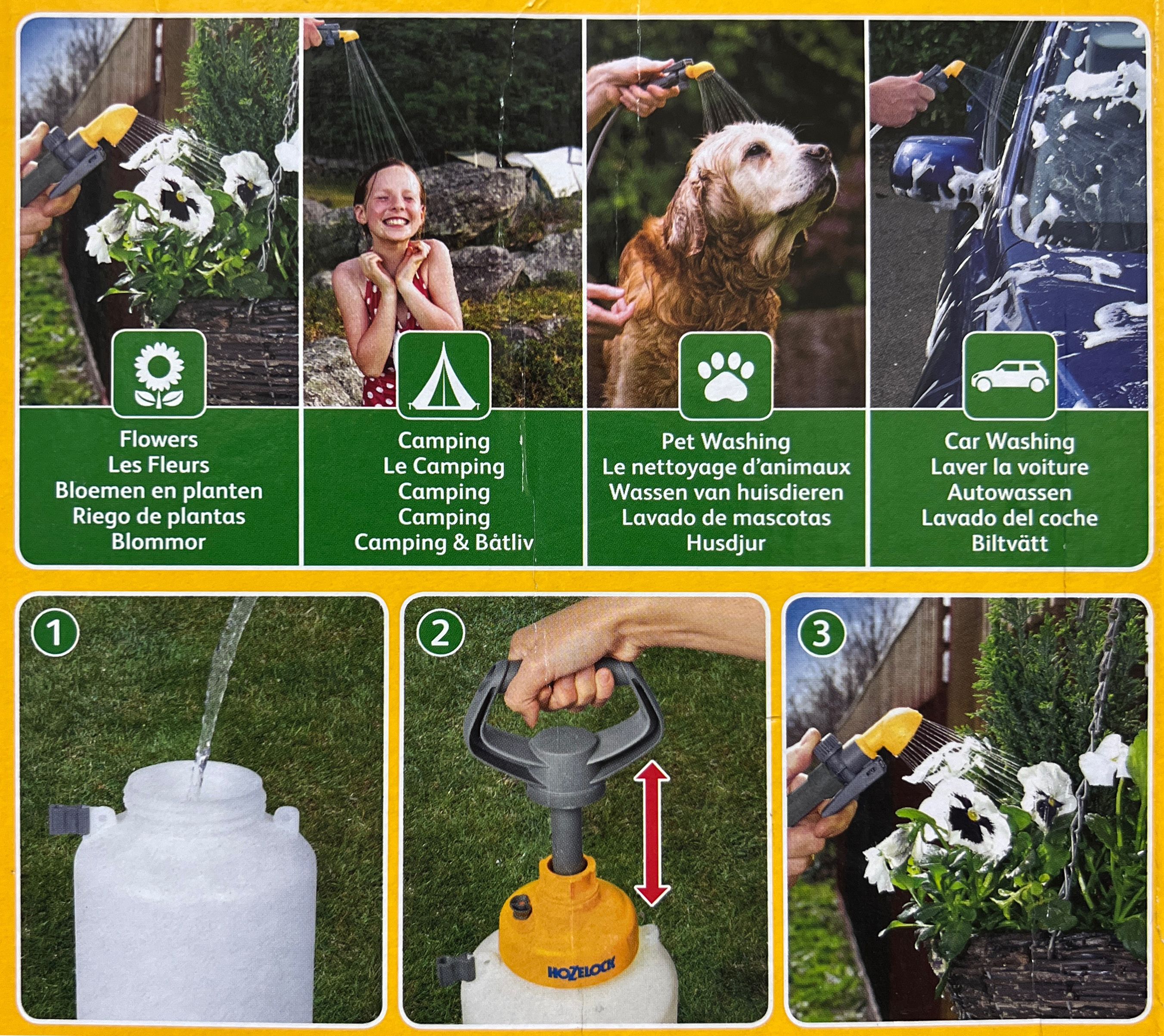 Портативный душ HoZelock 4140 4-в-1, 7 л