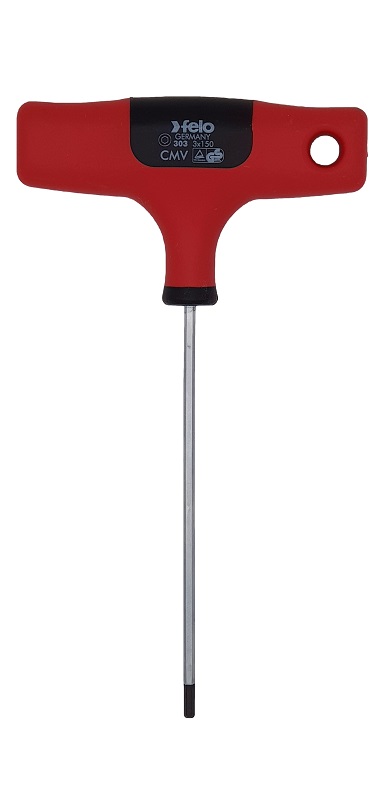 Отвёртка шестигр. 3х150,Т-образная, серия 303 FELO 303 035 80