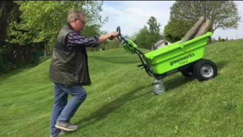 Садовая тележка самоходная Greenworks 106 л 40V G40GC, без АКБ и ЗУ