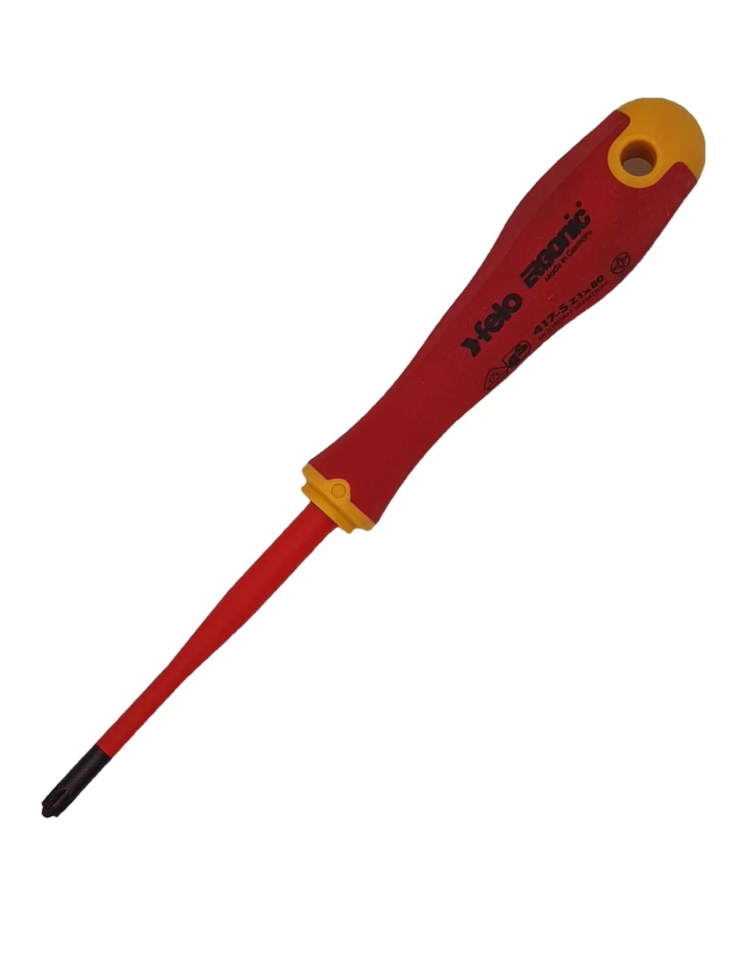 Отвёртка SLIM ERGONIC диэлектр., серия 417, +/- Z 1x80 FELO 417 192 90