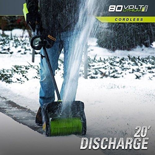Снегоуборщик-лопата аккумуляторный Greenworks 30 см 80V, бесщёточный, без АКБ и ЗУ