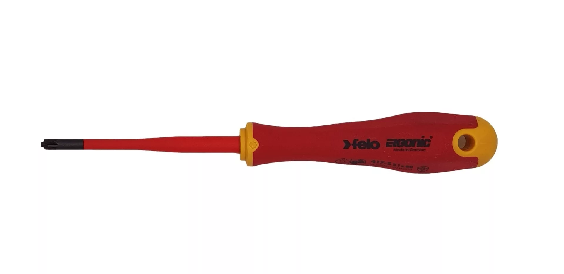 Отвёртка SLIM ERGONIC диэлектр., серия 417, +/- Z 1x80 FELO 417 192 90