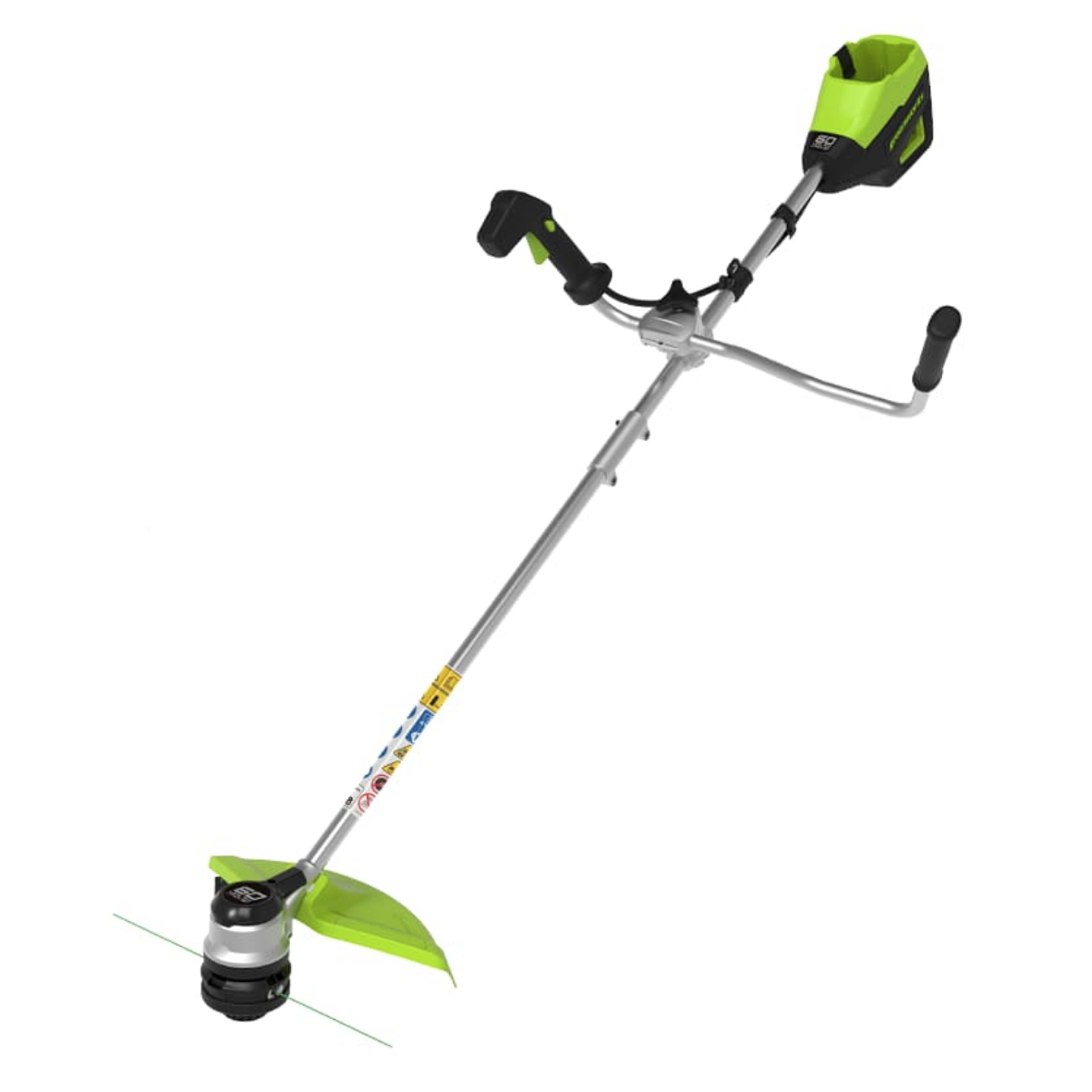 Триммер аккумуляторный 40 см с велосипедными ручками Greenworks 60V GD60BCB 2108407, бесщёточный, без АКБ и ЗУ