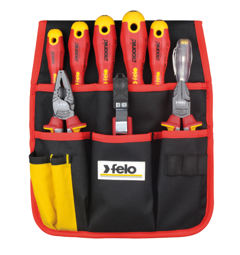 Набор электрика "FELO", серия 4139 шт. в поясной нейлон.сумке. FELO 413 995 04