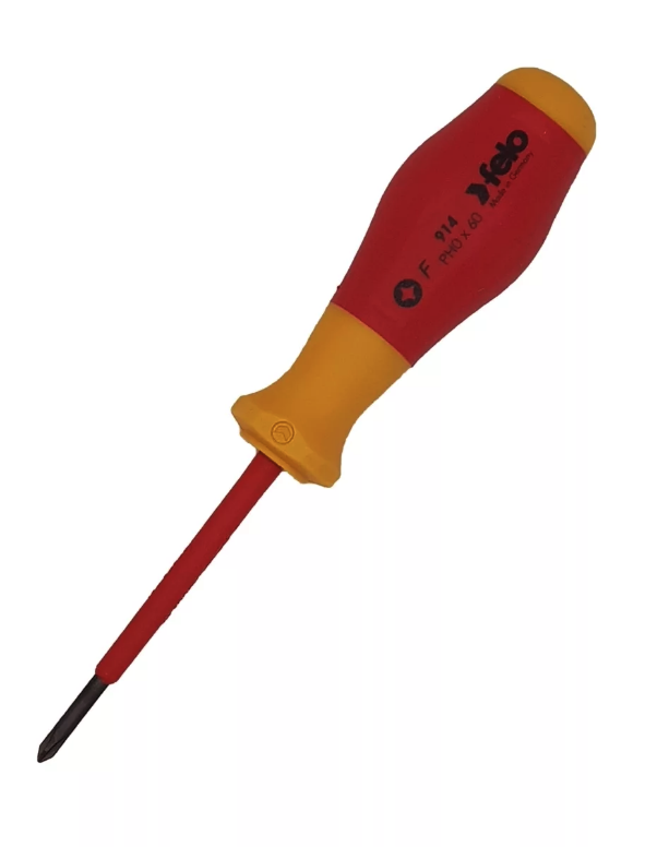 Отвертка диэлектрическая крестовая PH0X60 Felo 91400190