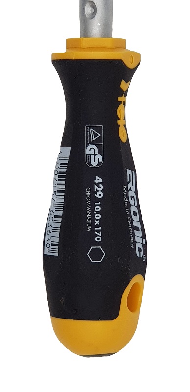 Отвёртка серия 429 Ergonic M-TEC с гибким стержнем под гайку 10х170 FELO 429 100 40
