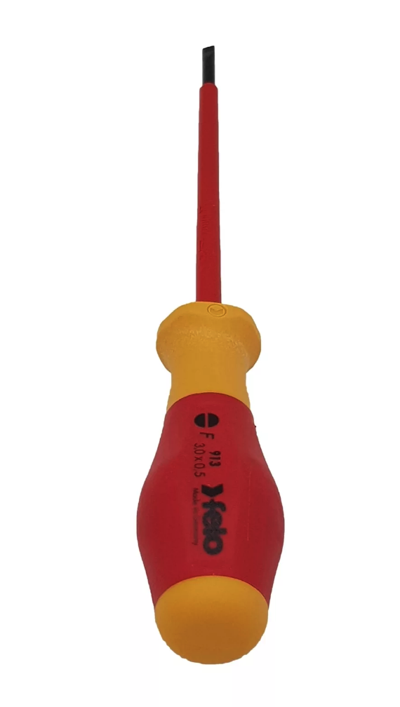 Отвертка диэлектрическая шлицевая SL3,0x0,5x100 Felo 91303090