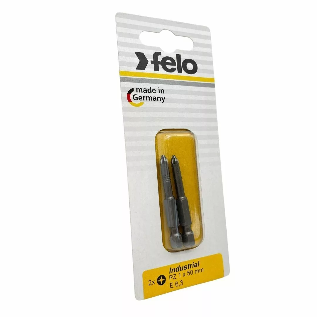 Бита крестовая PZ 1X50, серия Industrial, 2 шт в блистере FELO 03101536