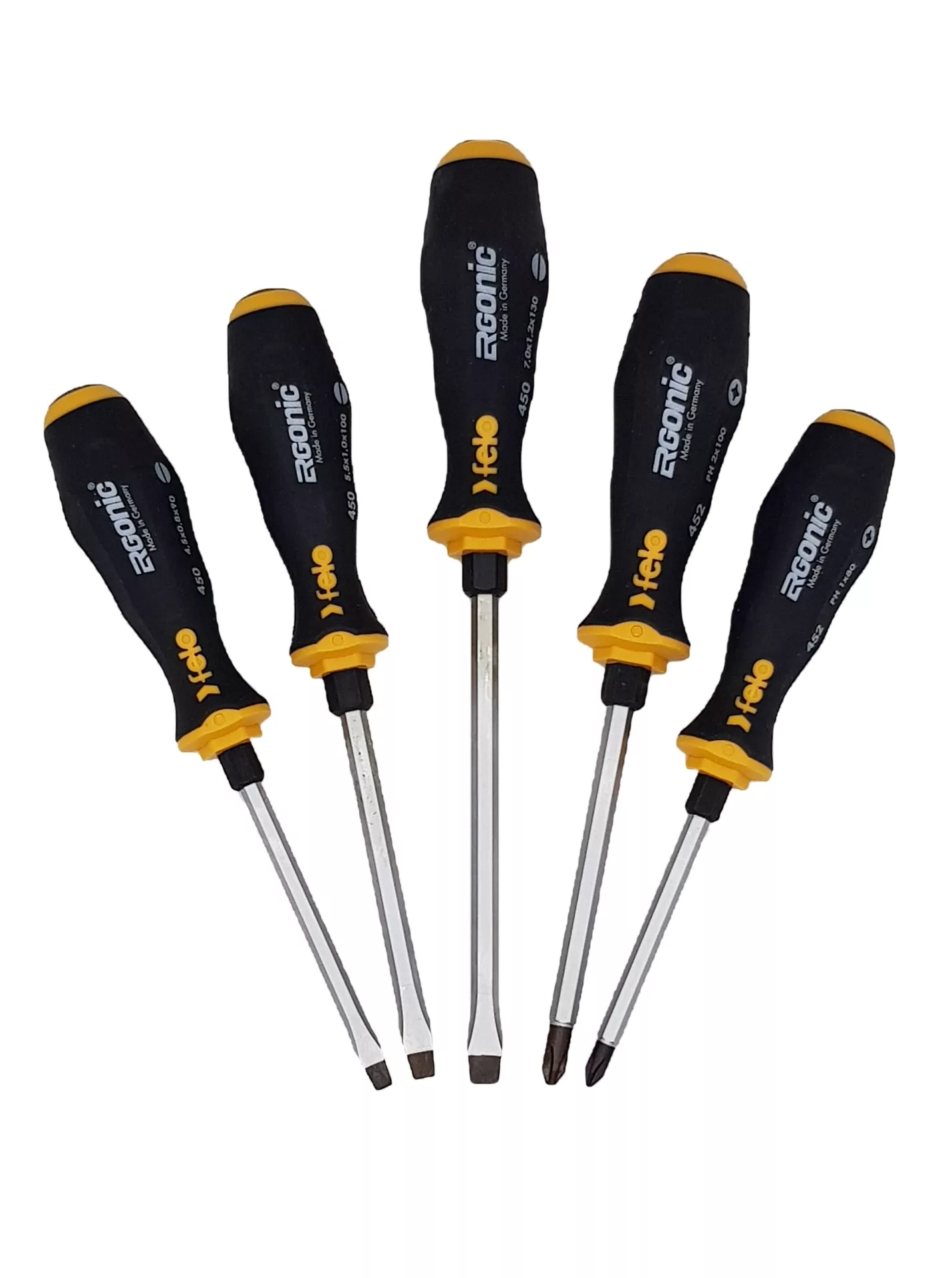 Набор отверток Ergonic ударных SL/PH, 5 шт FELO 45095248