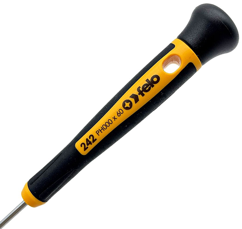 Отвёртка крестовая для точных работ РН000, серия 242 FELO 242 000 60