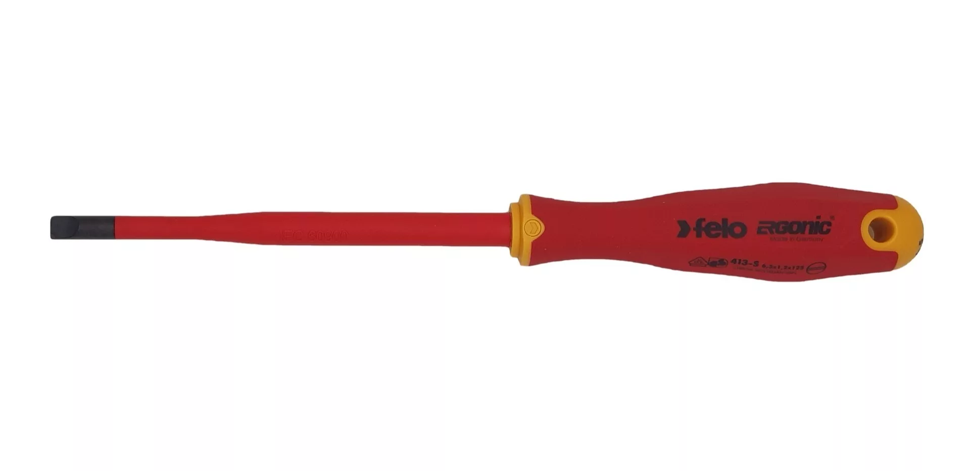 Отвертка диэлектрическая SL 6,5х1,2 E-Slim Ergonic FELO 413 965 90