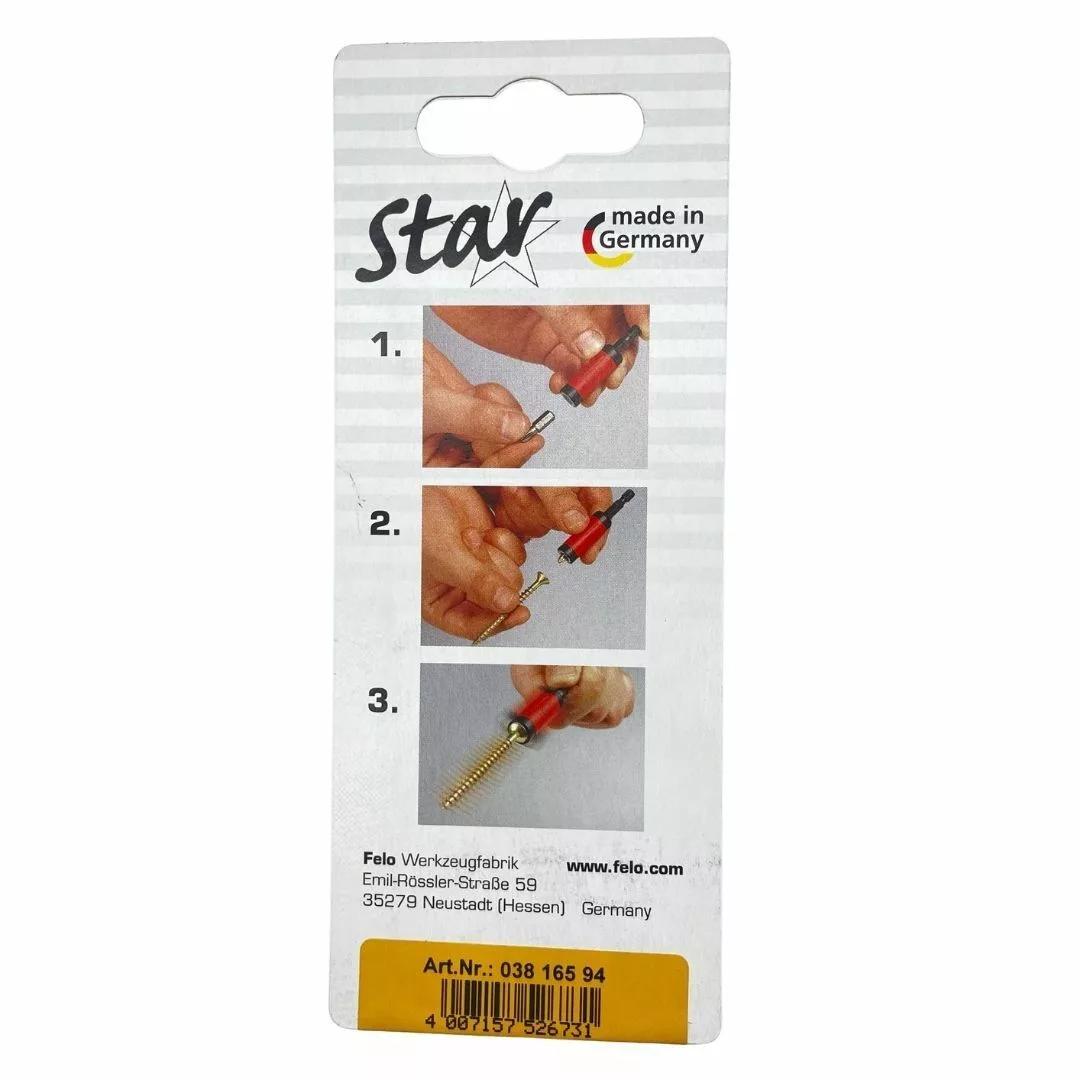 Битодержатель магнитный 1/4" Star, 70 мм, на блистере FELO 03816594