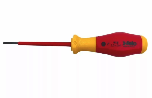 Отвертка диэлектрическая шлицевая SL2,5x0,4x75 Felo 91302590