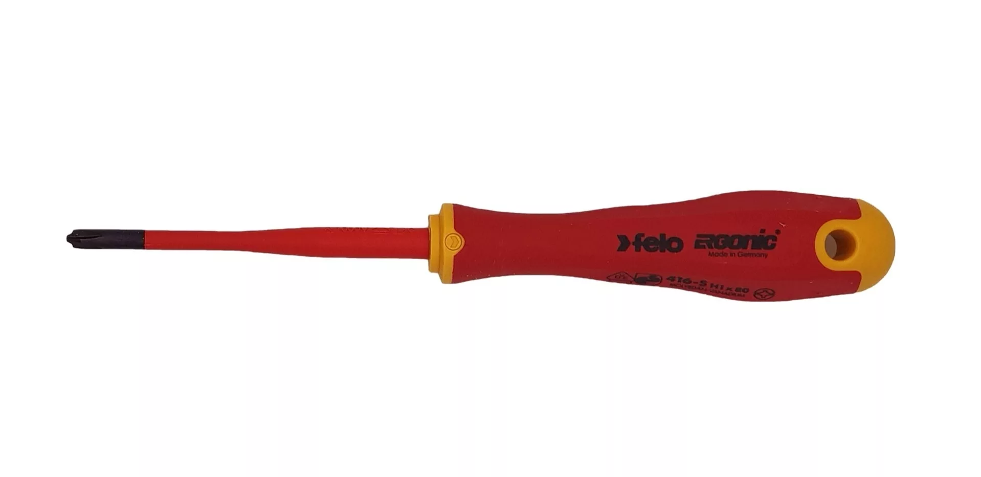 Отвертка диэлектрическая PH 1 +/- E-Slim Ergonic FELO 416 192 90