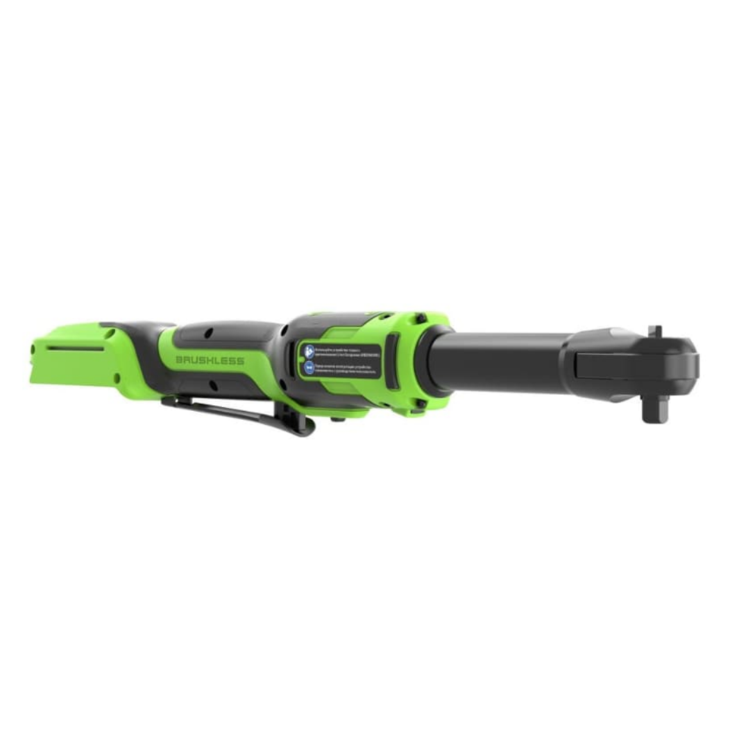 Гайковёрт-трещотка удлиненная, редуктор 170 мм, аккумуляторная Greenworks 24V GD24RWX 3803907, бесщеточная, без АКБ и ЗУ