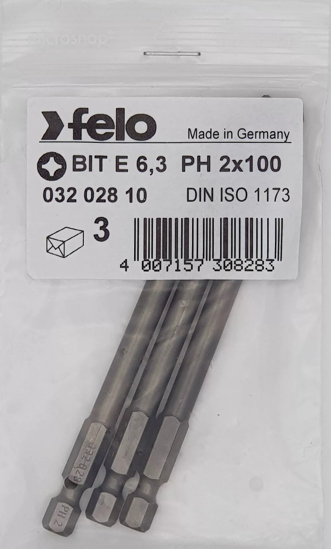 Бит PН2, Е6,3х100 FELO 032 028 10
