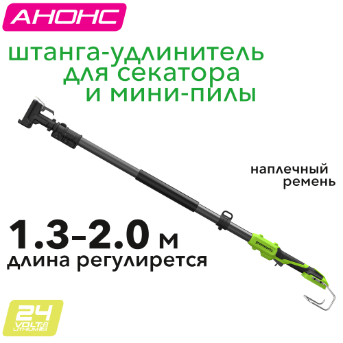 Телескопическая штанга Greenworks ASCSPGWA2 для секатора 24V PR24320 и мини-пилы 24V CS2410A